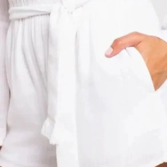 L*Space Miranda White Off The Shoulder Romper - Picture 7 of 11